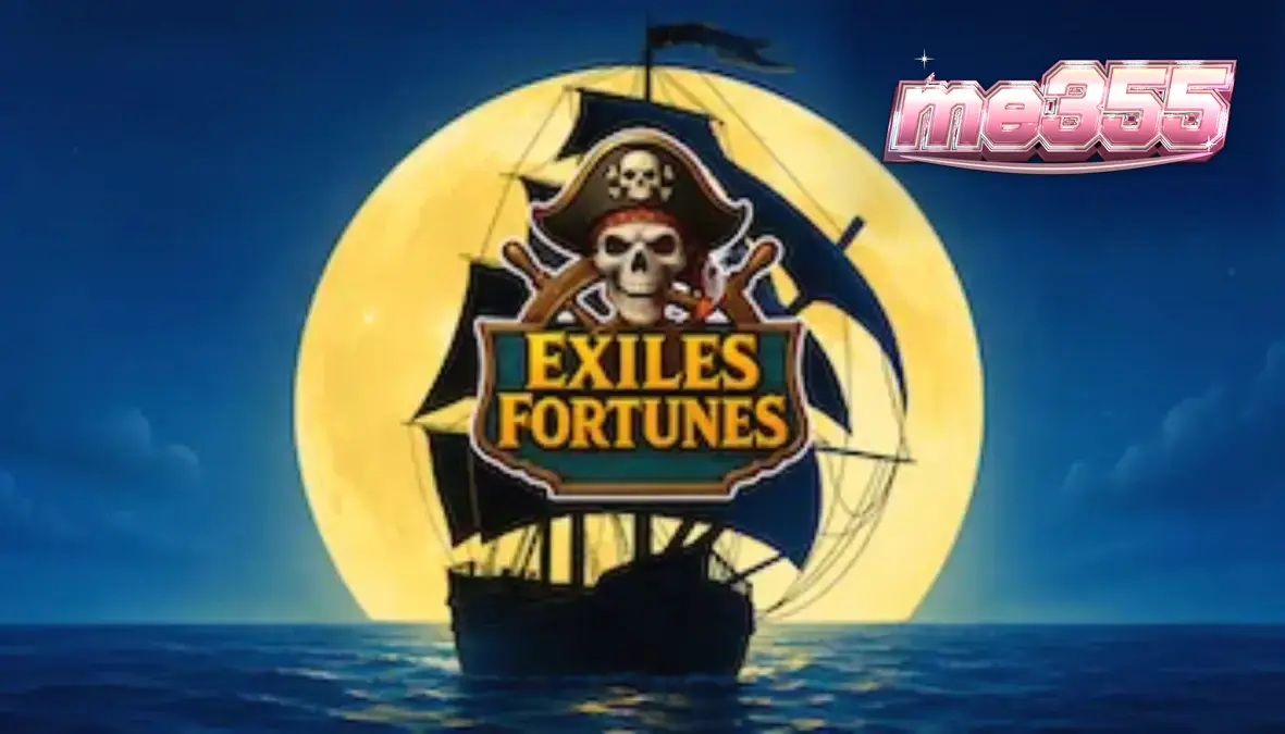 Tampilan visual slot Exiles Fortunes dengan tema bajak laut yang ceria